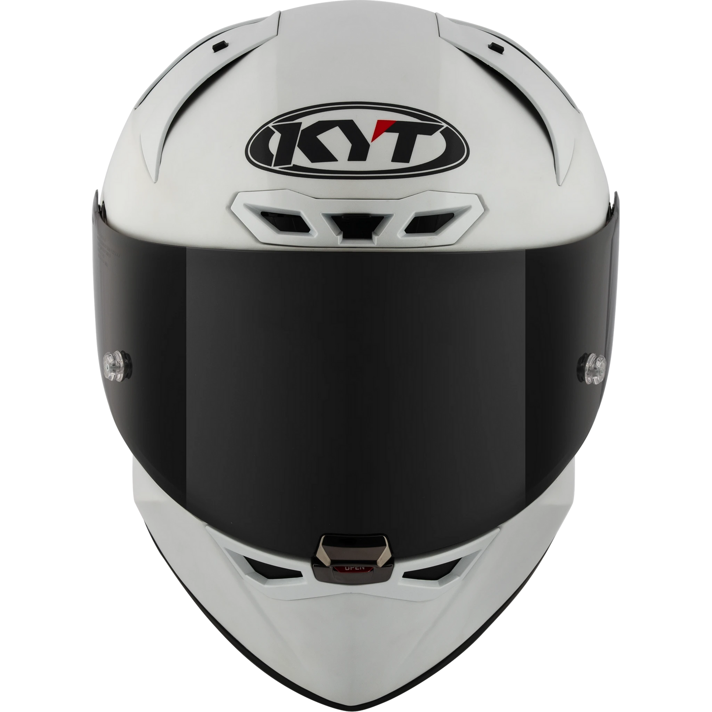 KYT KX-1 Race GP Full Face Motorcycle Helmets  |  Plain Crystal White Matte | KYT Americas