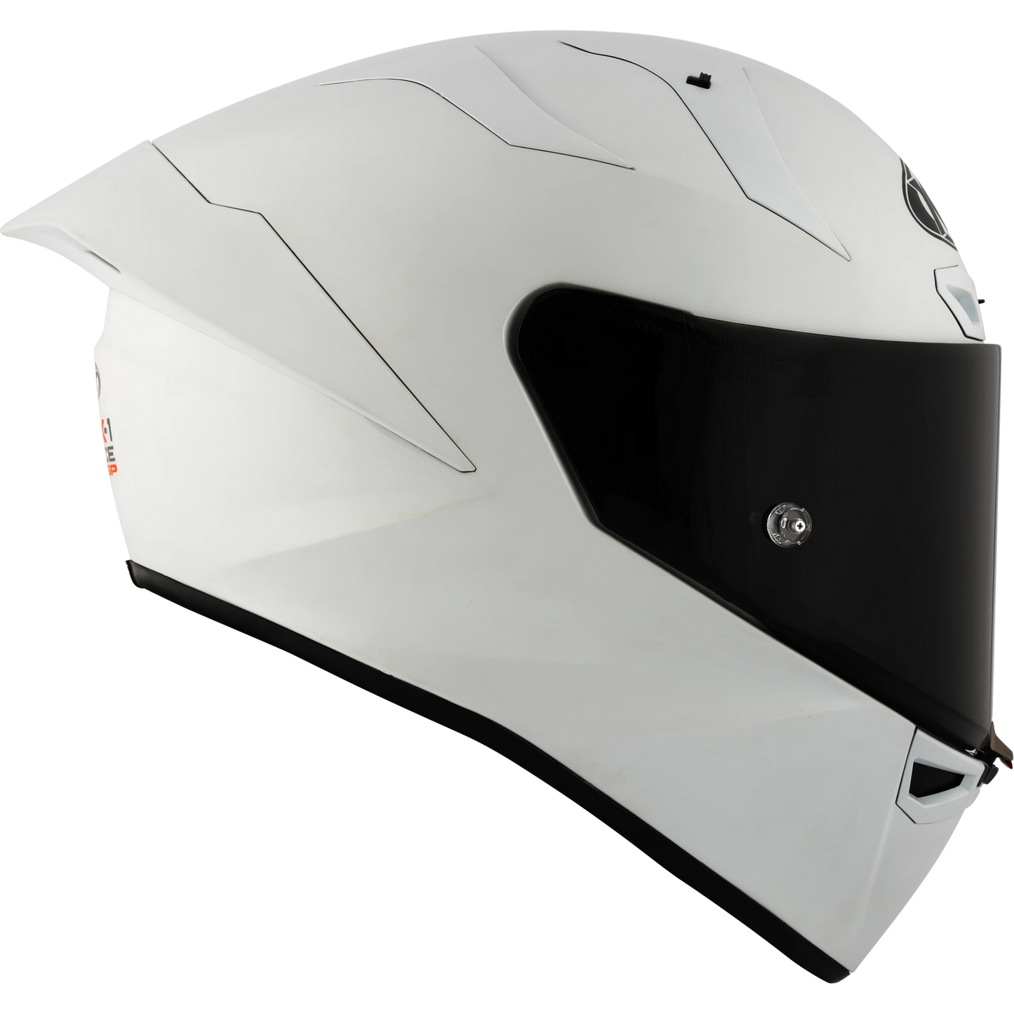 KYT KX-1 Race GP Full Face Motorcycle Helmets  |  Plain Crystal White Matte | KYT Americas