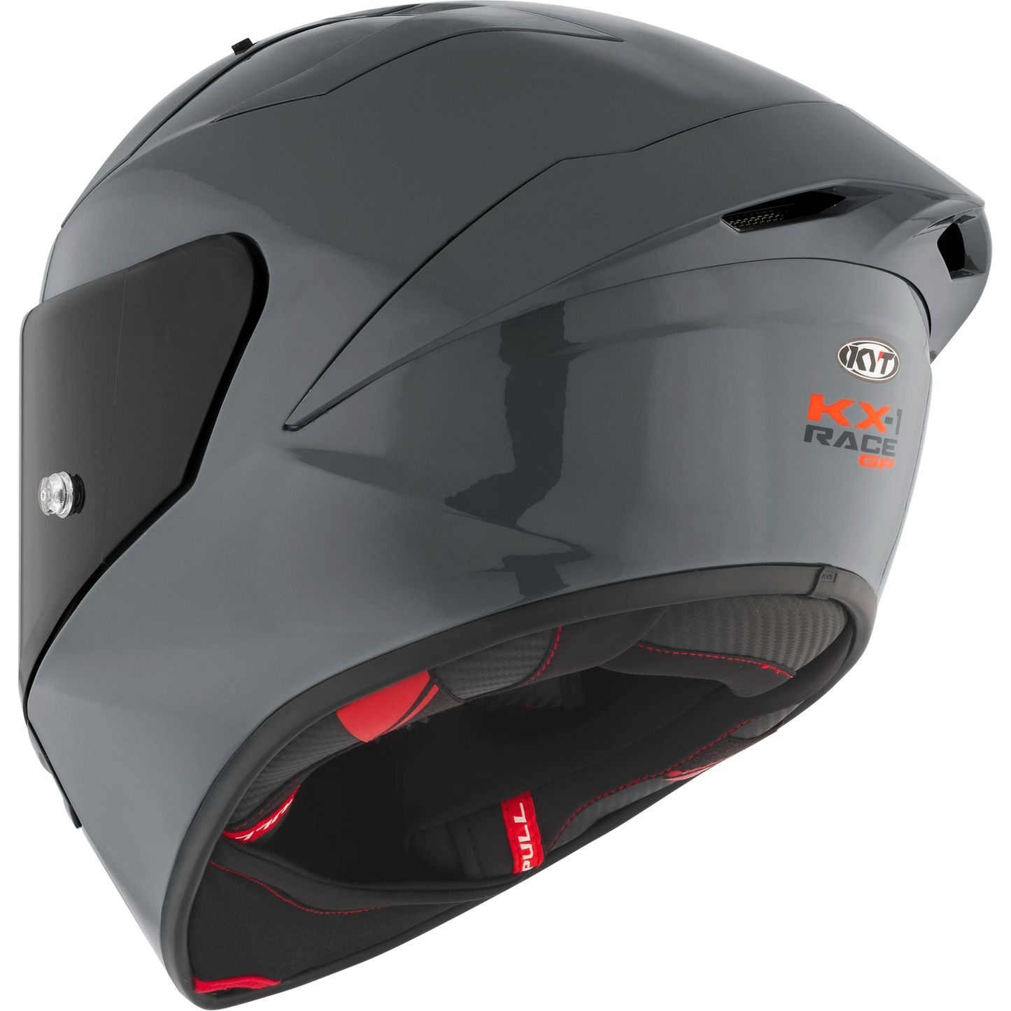KYT KX-1 Race GP Full Face Motorcycle Helmets | Plain GRL Grey (Glossy) | KYT Americas