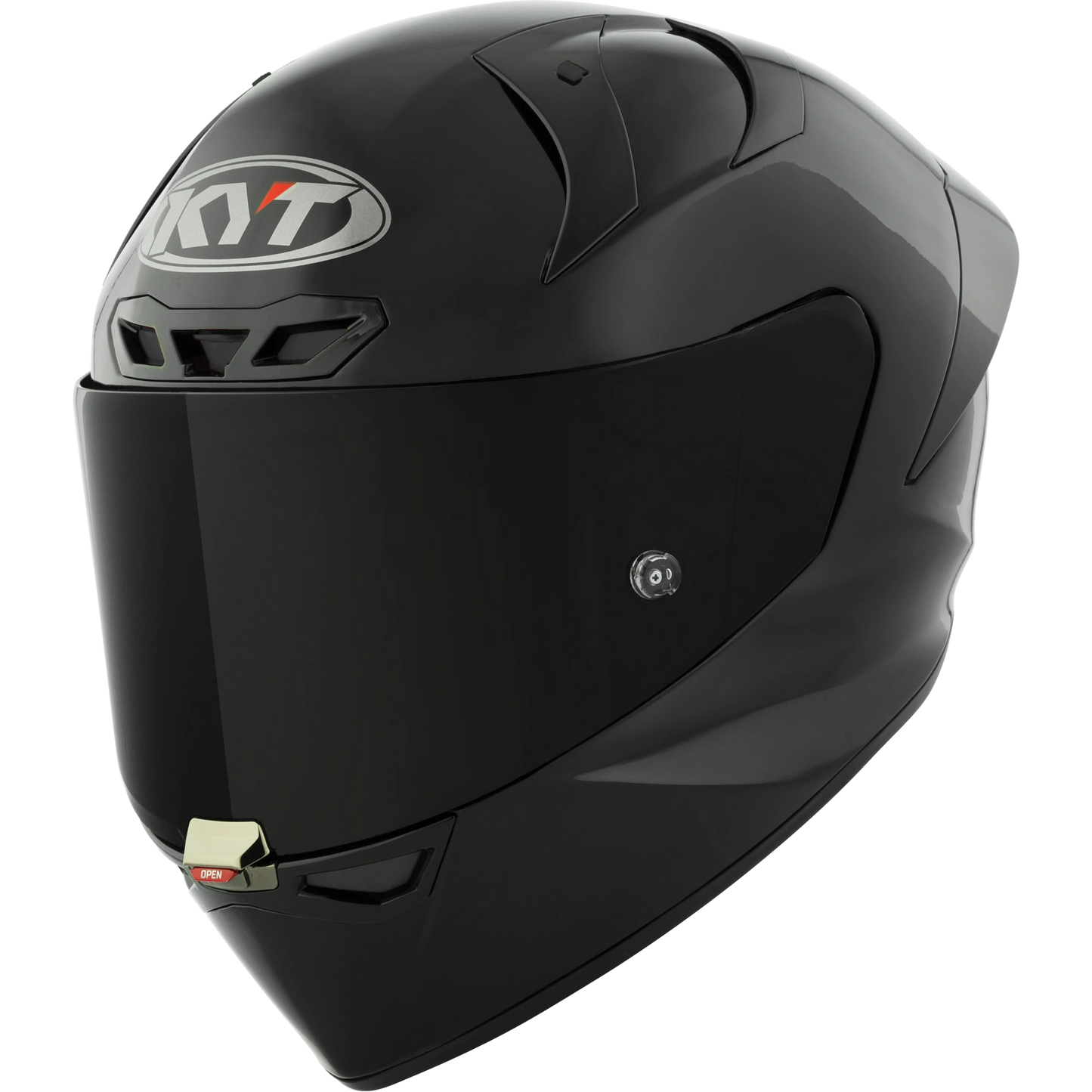 KYT KX-1 Race GP Full Face Motorcycle Helmets| Plain Black (Glossy) | KYT Americas