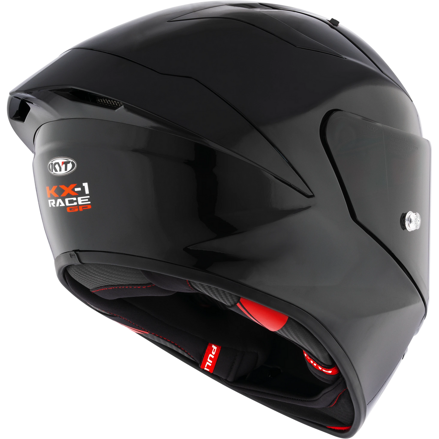 KYT KX-1 Race GP Full Face Motorcycle Helmets| Plain Black (Glossy) | KYT Americas