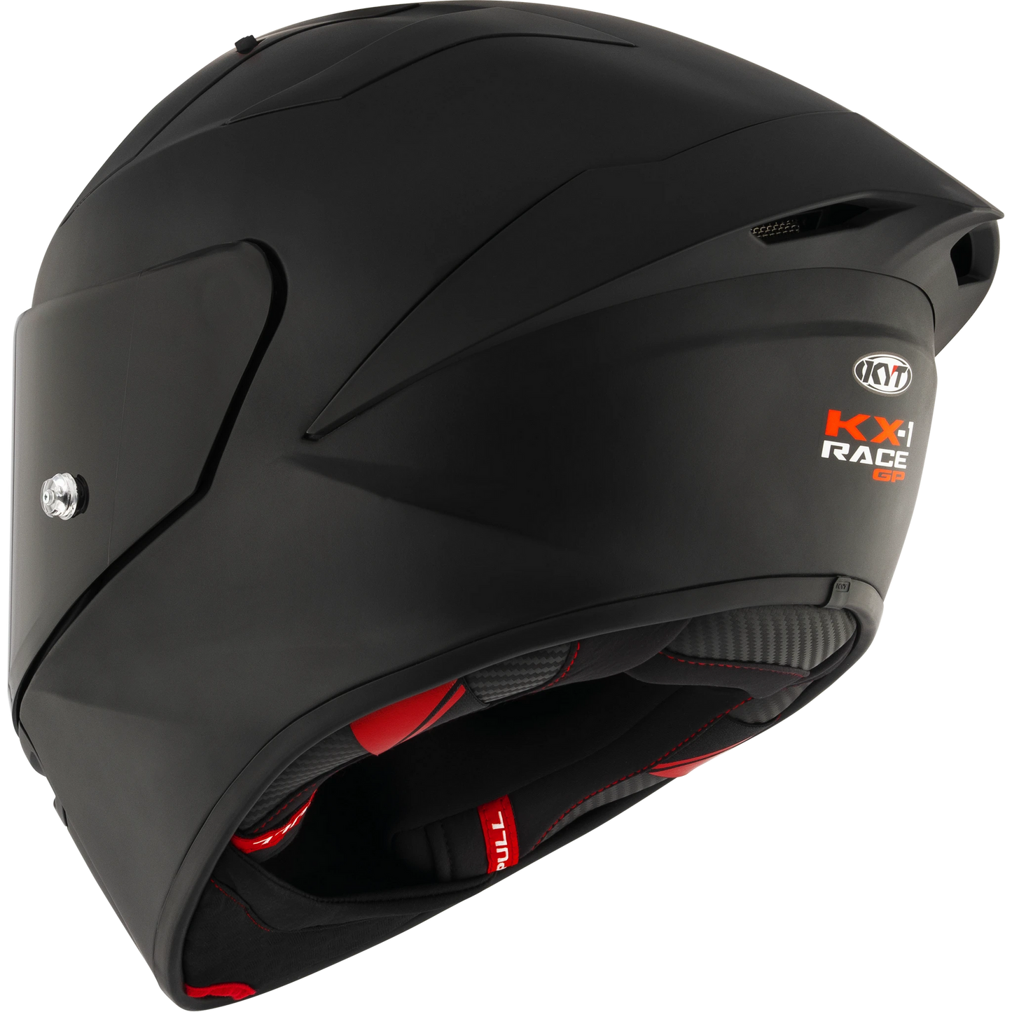 KYT KX-1 Race GP Full Face Motorcycle Helmets | Plain Black (Matte) | KYT Americas