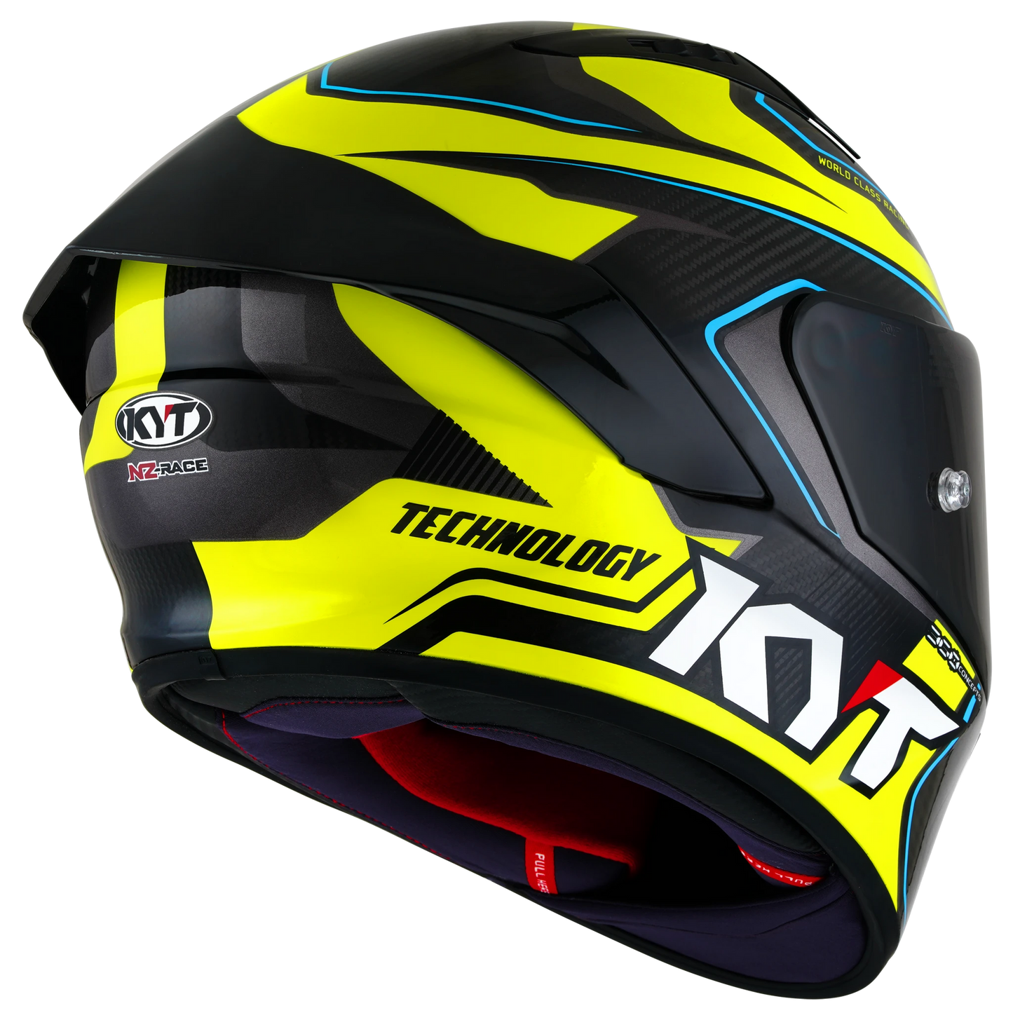 KYT NZ-Race Full Face Carbon Motorcycle Helmets |  Carbon Competition Yellow | KYT Americas