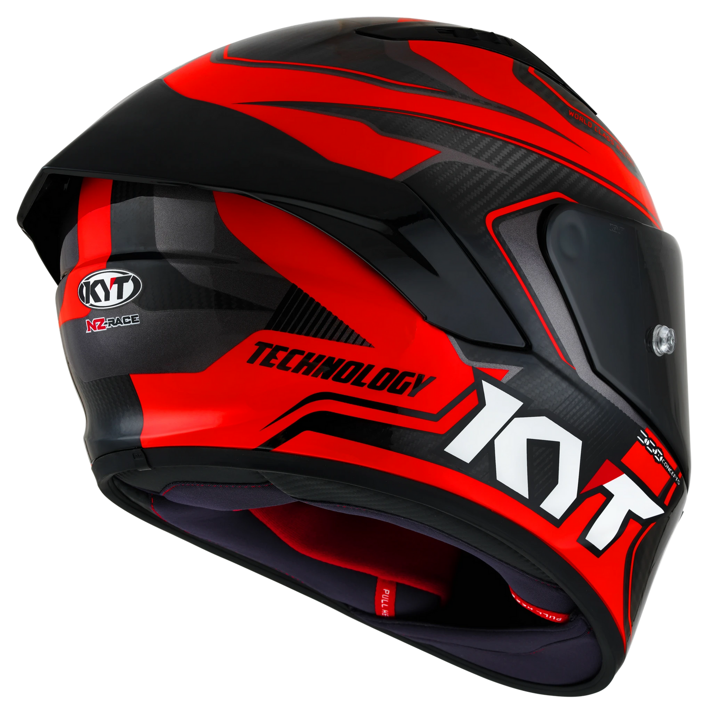 KYT NZ-Race Full Face Carbon Motorcycle Helmets | Carbon Competition Red | KYT Americas