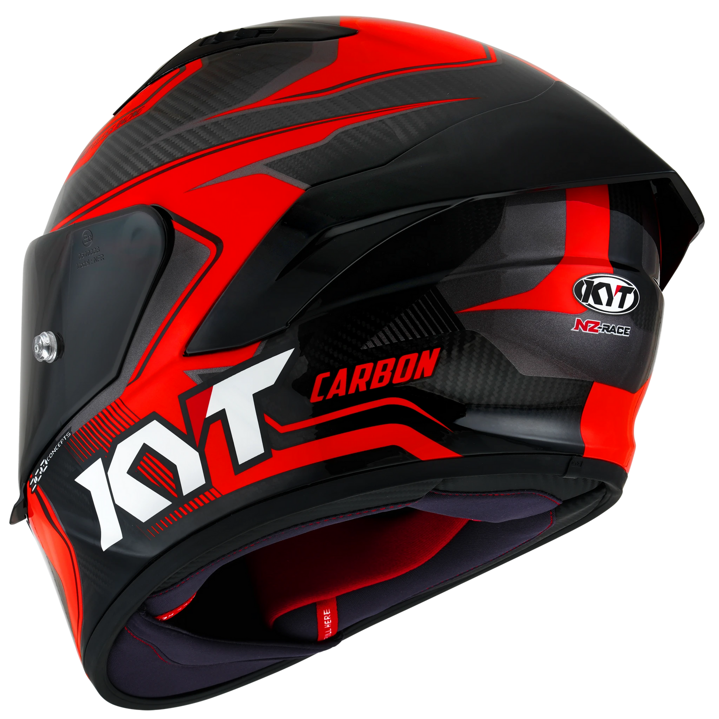 KYT NZ-Race Full Face Carbon Motorcycle Helmets | Carbon Competition Red | KYT Americas