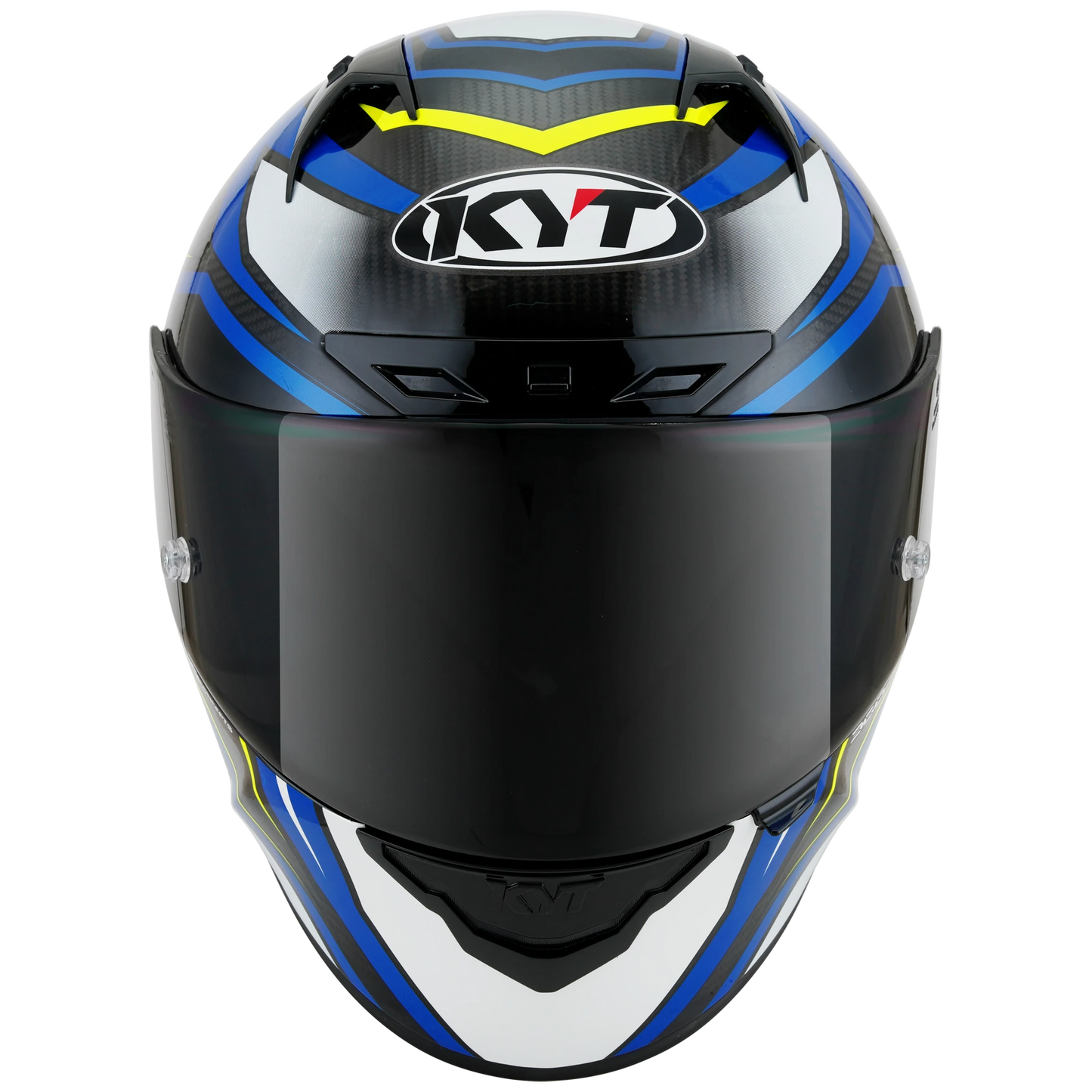 KYT NZ-Race Full Face Carbon Motorcycle Helmets |  Carbon Stride Blue/White | KYT Americas