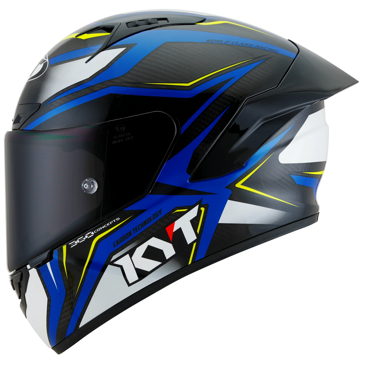 KYT NZ-Race Full Face Carbon Motorcycle Helmets |  Carbon Stride Blue/White | KYT Americas
