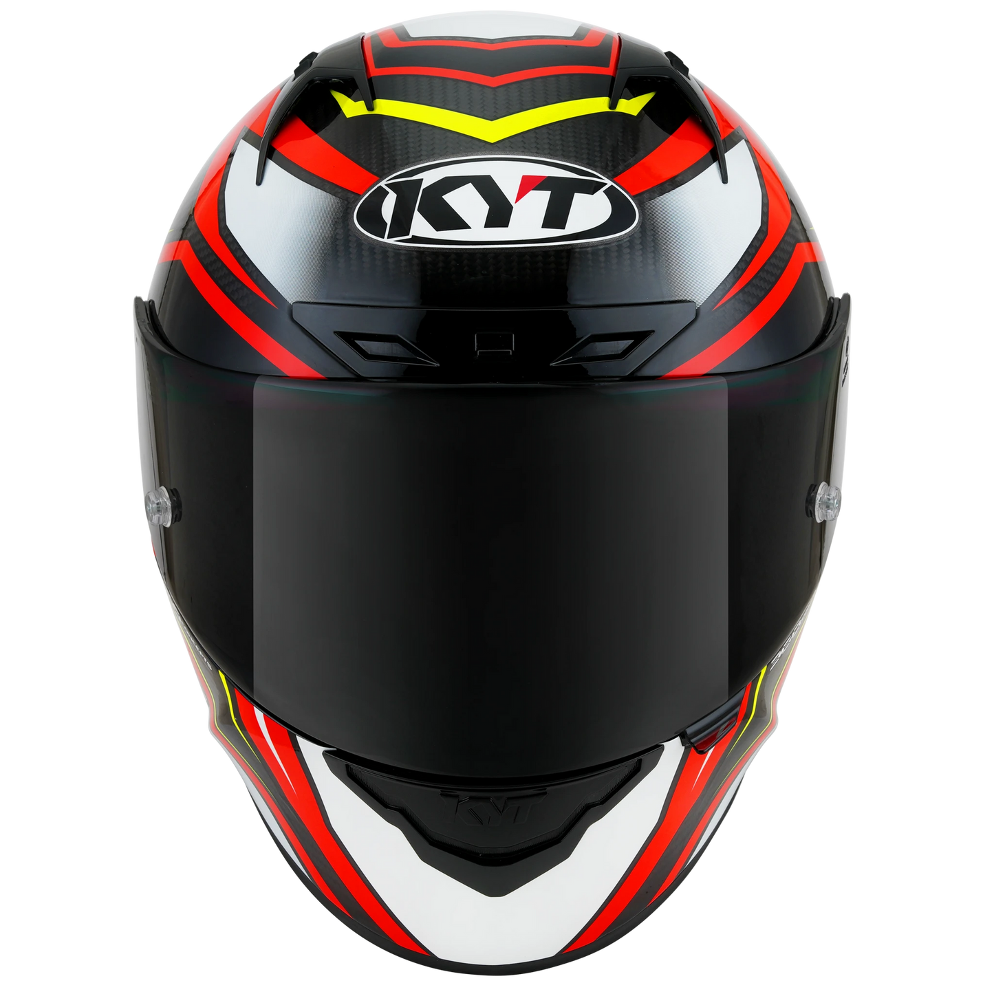 KYT NZ-Race Full Face Carbon Motorcycle Helmets| Carbon Stride Red/White | KYT Americas