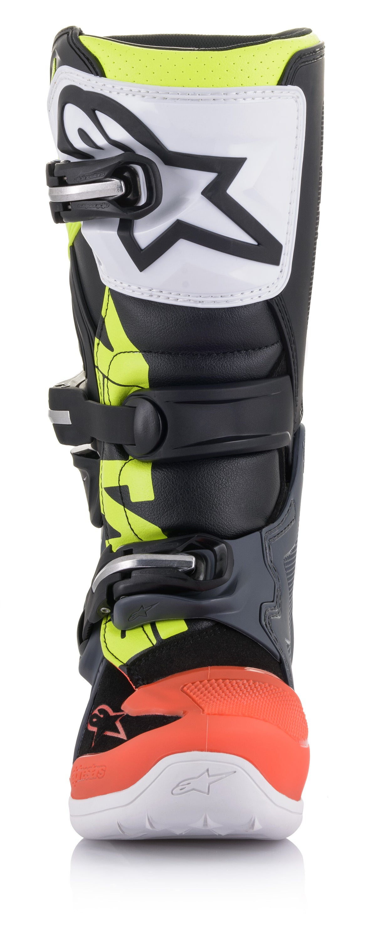 TECH 7S BOOTS DARK GREY/ RED FLUO/YELLOW FLUO