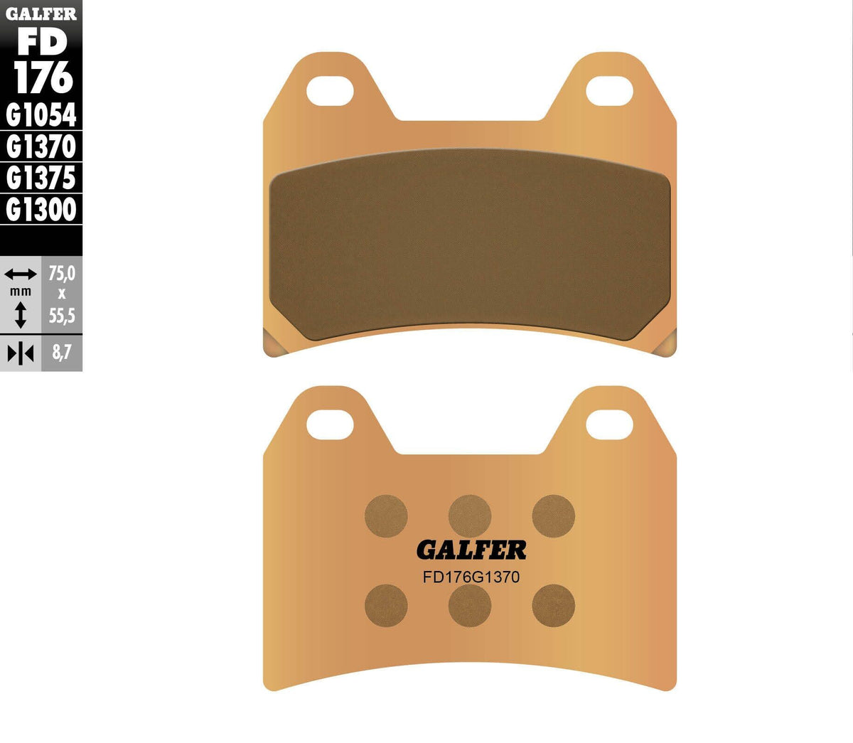 Galfer HH Sintered Brake Pads — Compound 1370 — manufacturer catalog photo