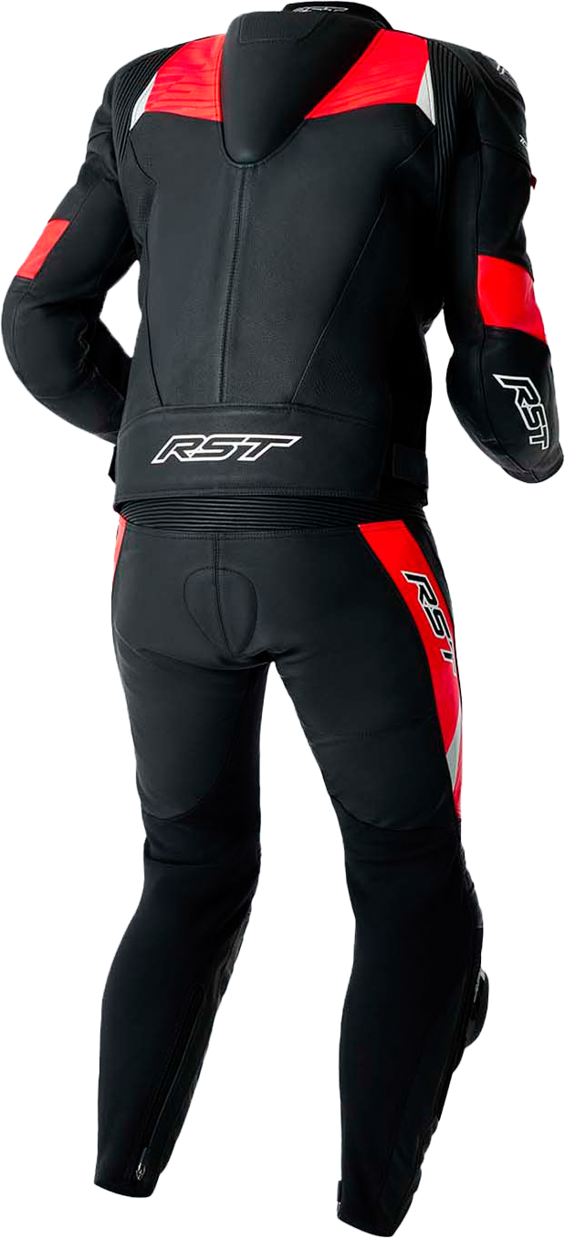 TRACTECH EVO D3O JACKET BLK/FLO RED LEATHER