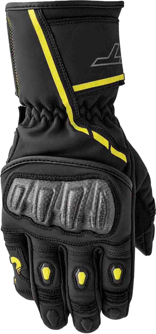 S1 GLOVE BLK/FLO-YEL LEATHER