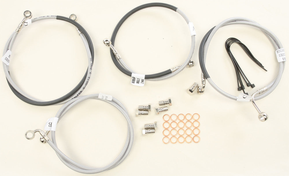 Galfer 2 Line Front Stainless Steel Brake Lines — manufacturer catalog photo