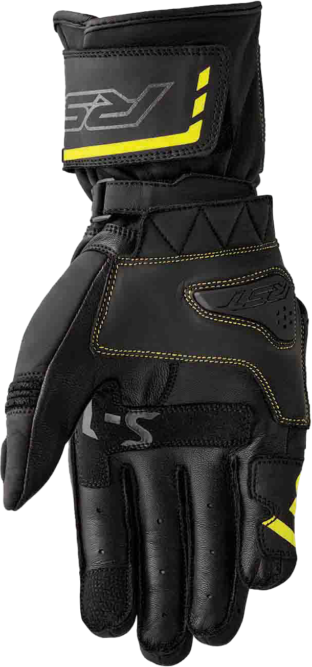 S1 GLOVE BLK/FLO-YEL LEATHER