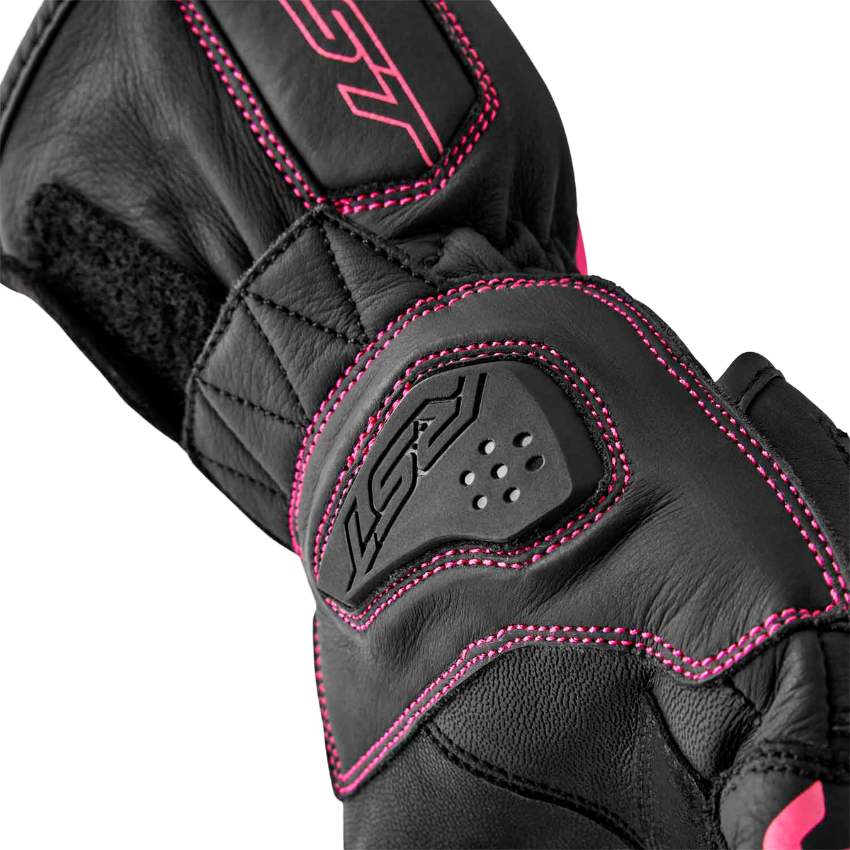 WOMENS S1 GLOVE BLACK/PINK LEATHER