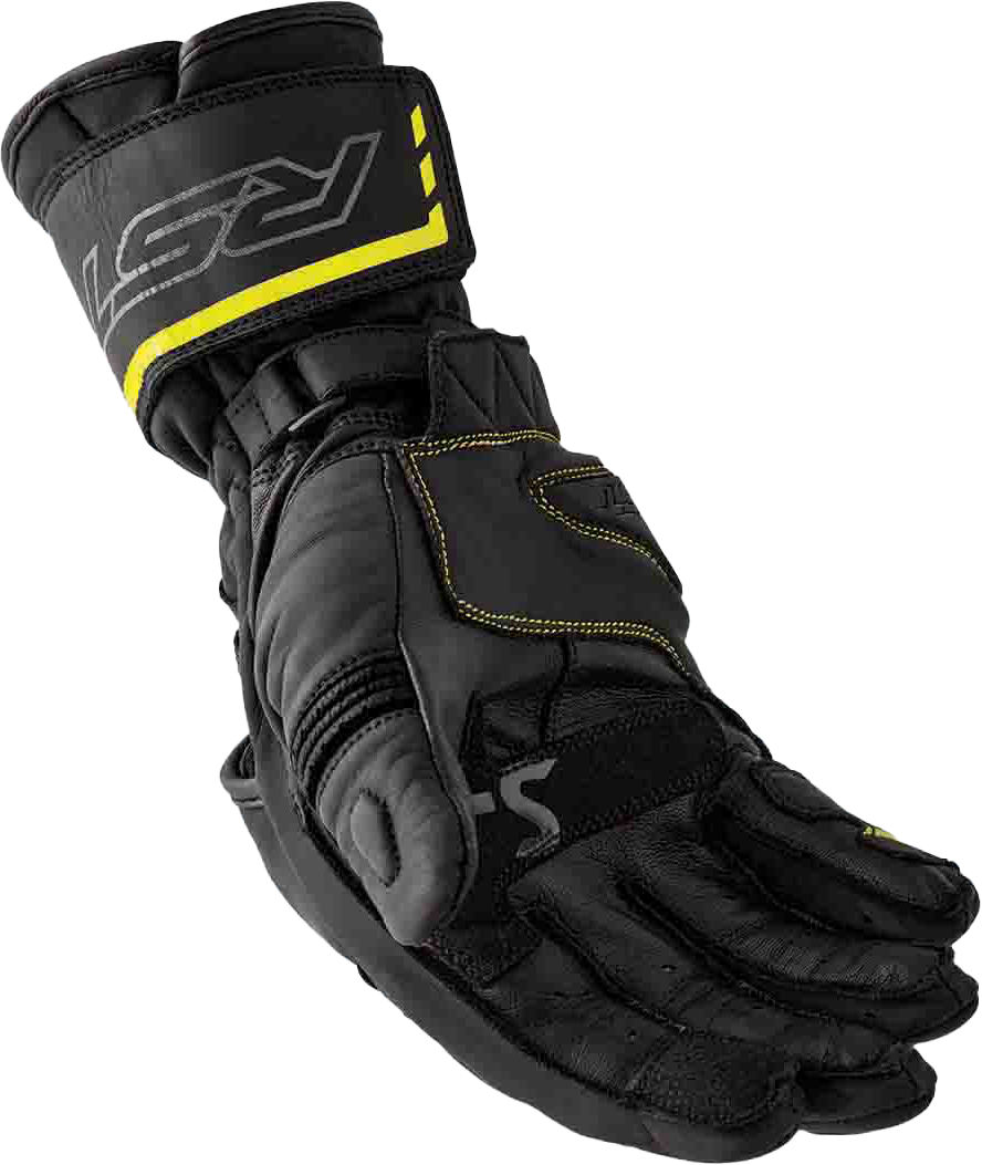 S1 GLOVE BLK/FLO-YEL LEATHER