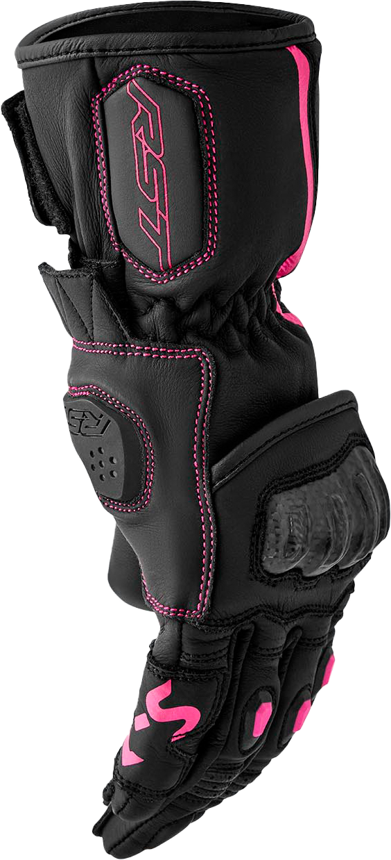 WOMENS S1 GLOVE BLACK/PINK LEATHER
