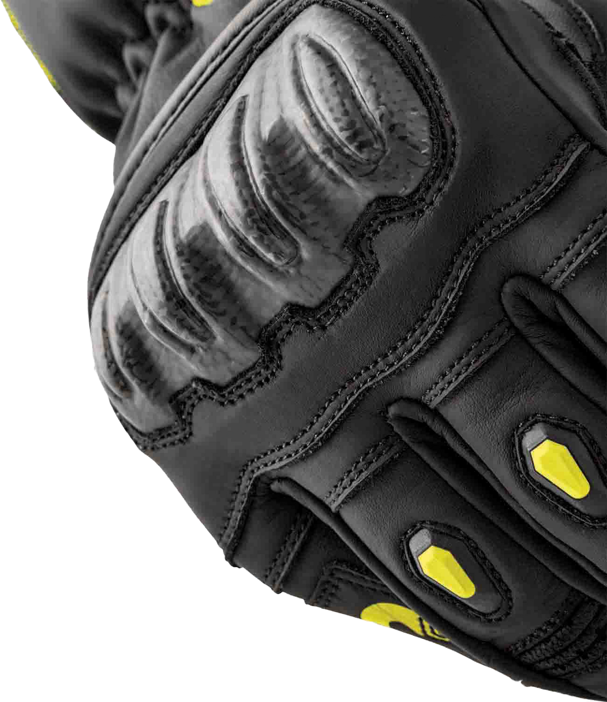 S1 GLOVE BLK/FLO-YEL LEATHER