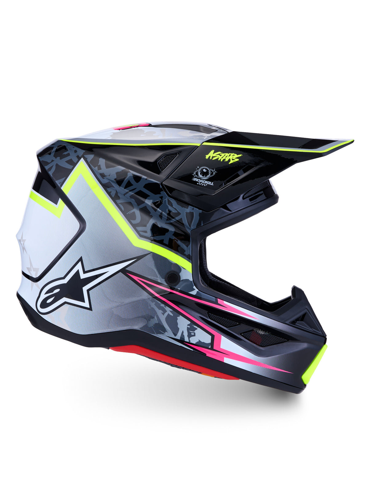 S-M7 BLASTER HELMET ECE06/DOT BLK/GRY/WH/YLLW FLUO GLSY