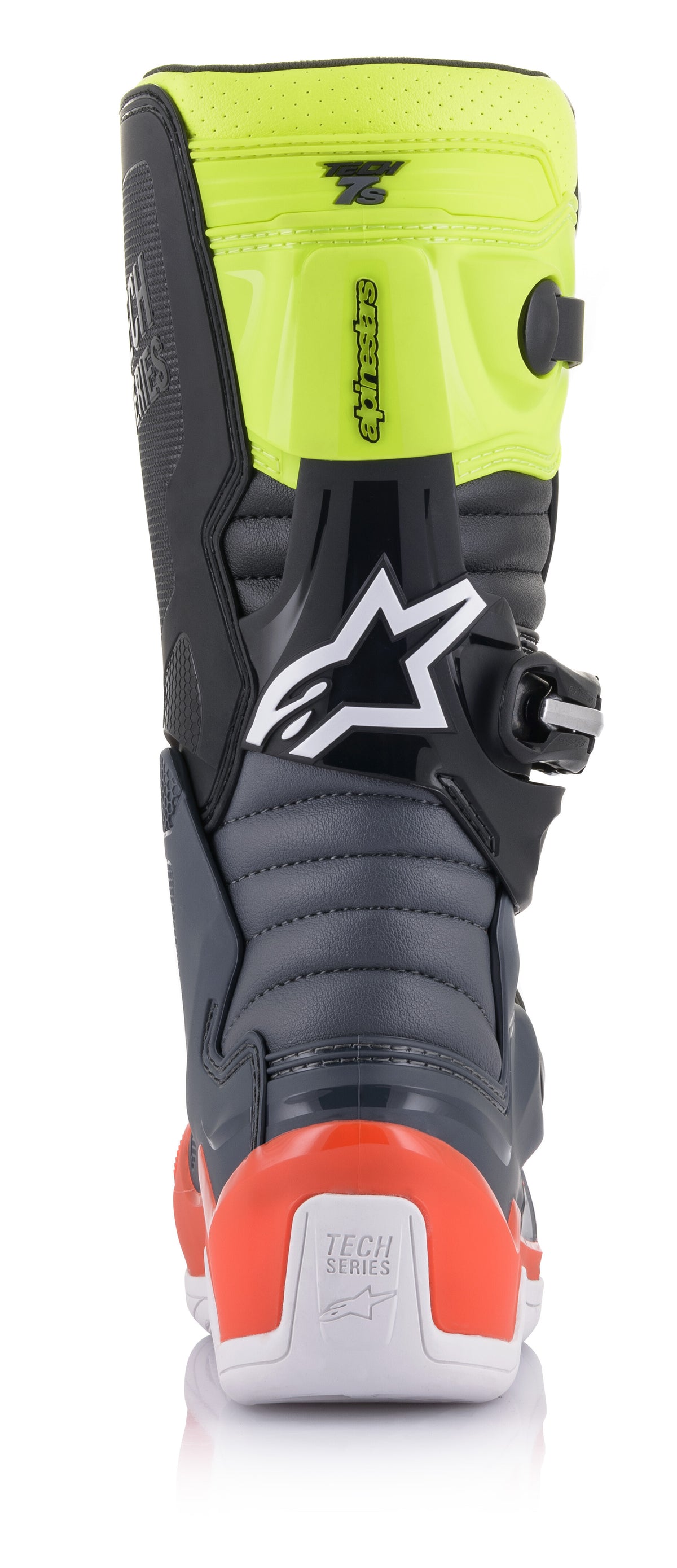 TECH 7S BOOTS DARK GREY/ RED FLUO/YELLOW FLUO
