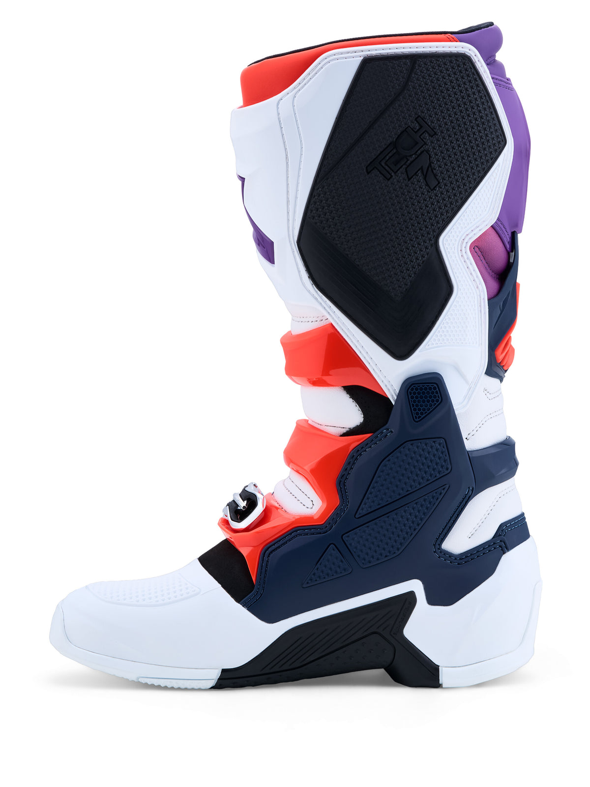 TECH 7 BOOTS PRPL/WHT/DK BLUE/RED FLUO