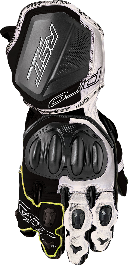 PRO SERIES GP D3O GLOVES BLACK/WHITE LEATHER